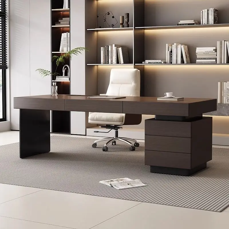 Italian minimalist desk home studydesk chair combination light luxury modern minimalist designer