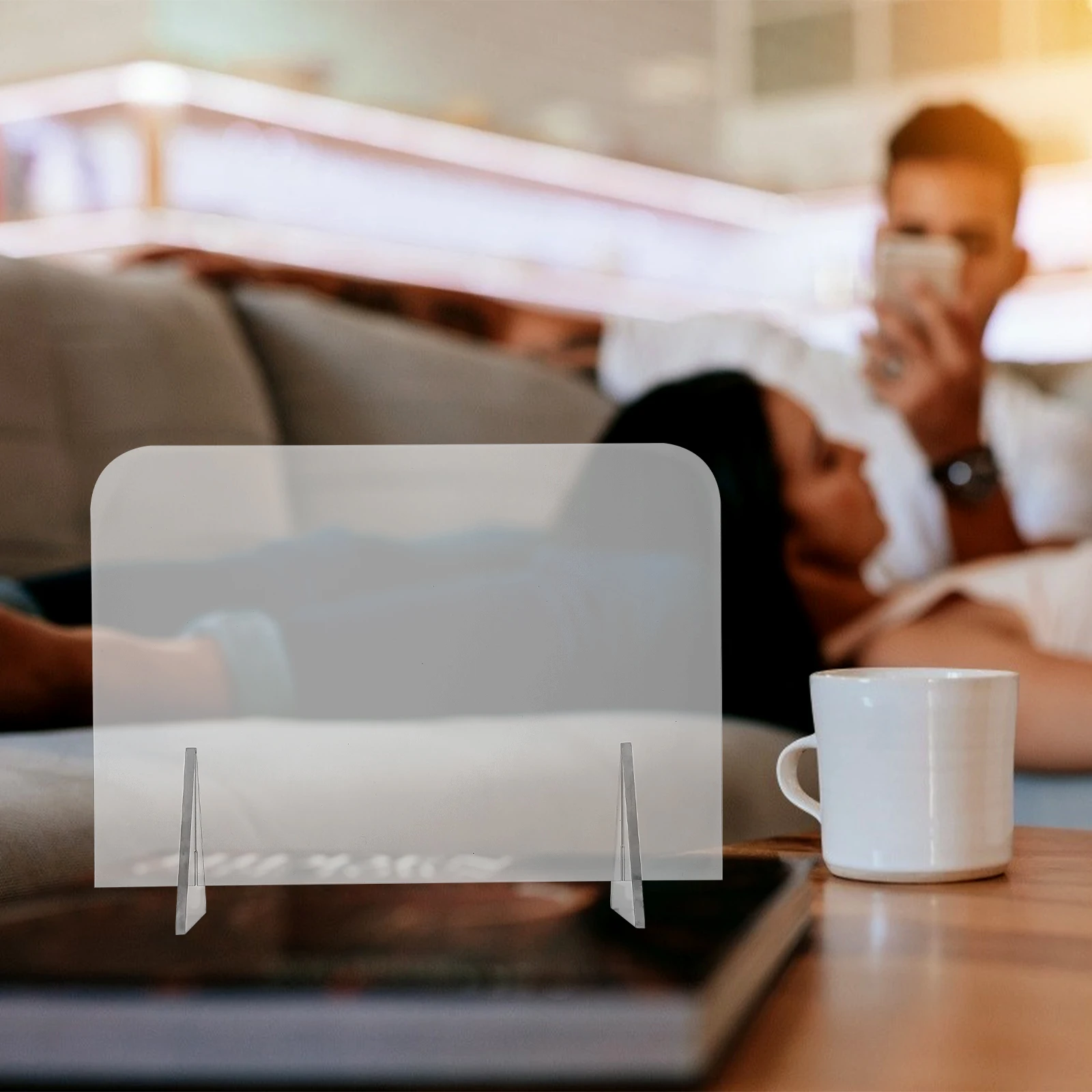 2Pcs Acrylic Note Boards Clear Desktop Memo Boards for Writing Drawing Kids Graffiti Home Office Decor Transparent Message Board