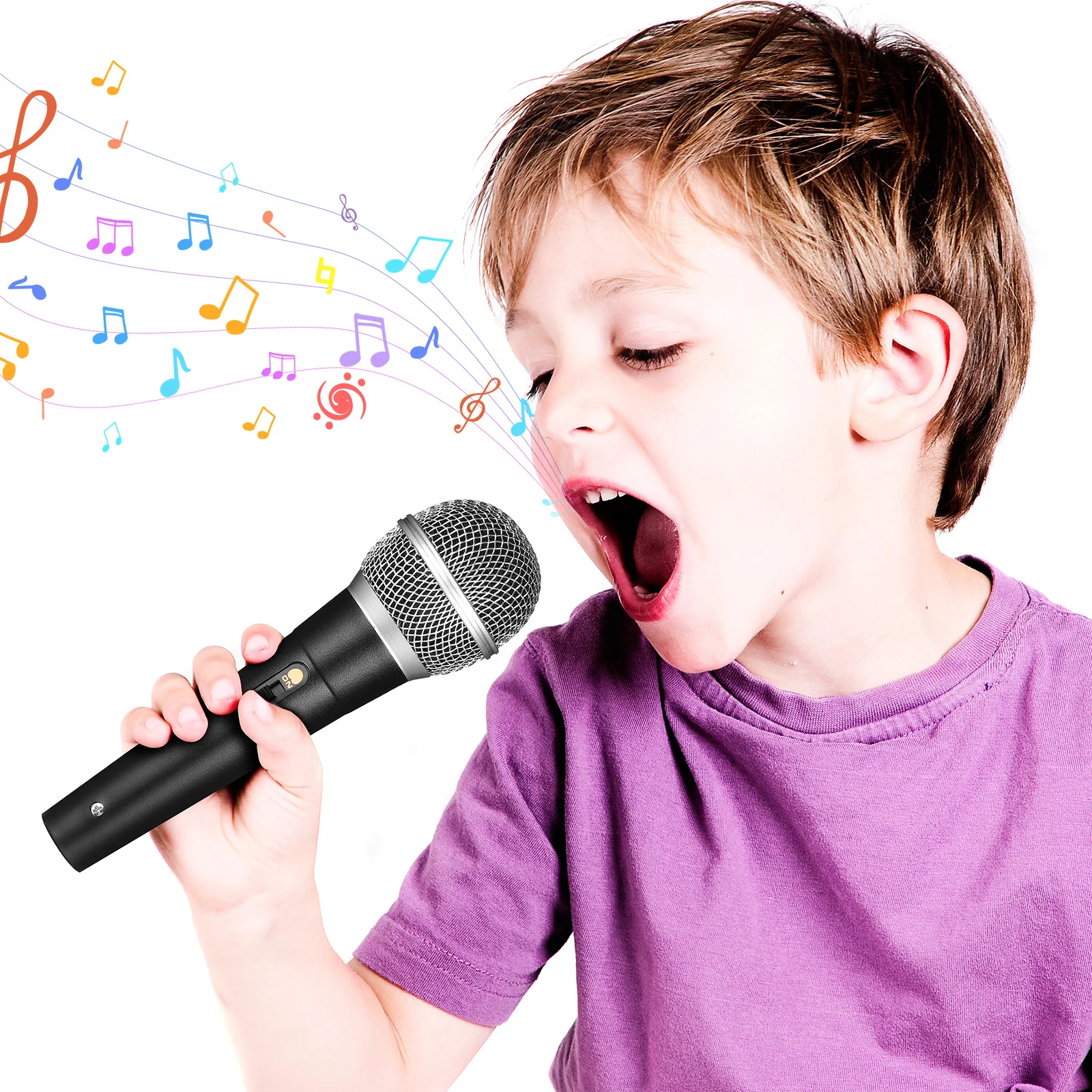 

1pcs Realistic Interview Microphone Kids Plastic Stage Mic Prop For Halloween Christmas Cosplay Birthday Party Speech Training