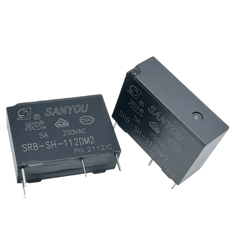 5 PCS SRB-S-112DM 12VDC conjunto de 4 pinos de relé de potência 5A normalmente aberto