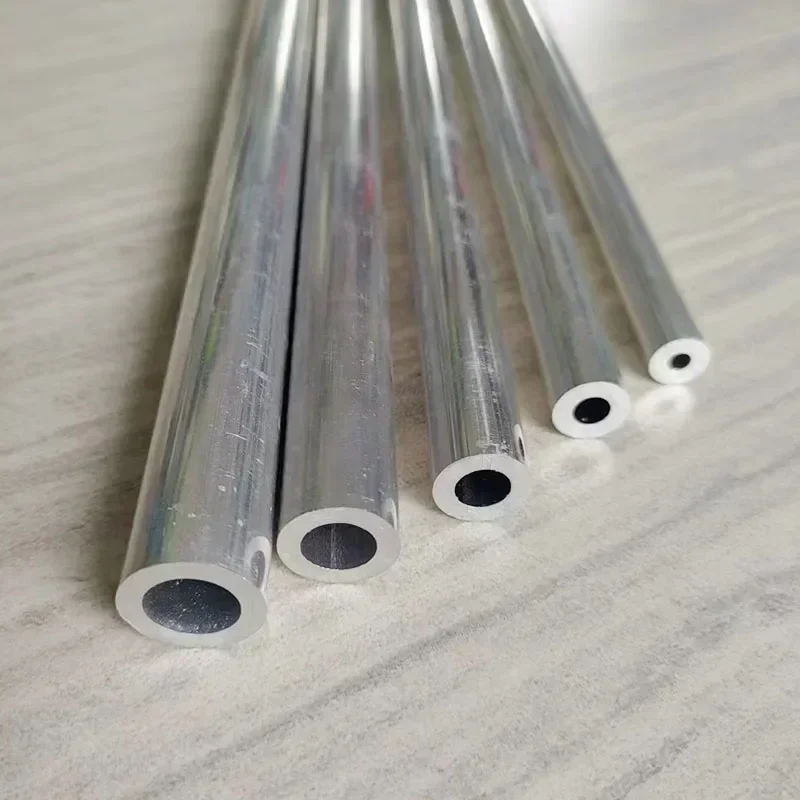 

6061 Aluminum Alloy Tube - 8-50mm OD, 3mm Thick, 240mm/490mm Length, Straight Round Pipe for DIY & Industrial