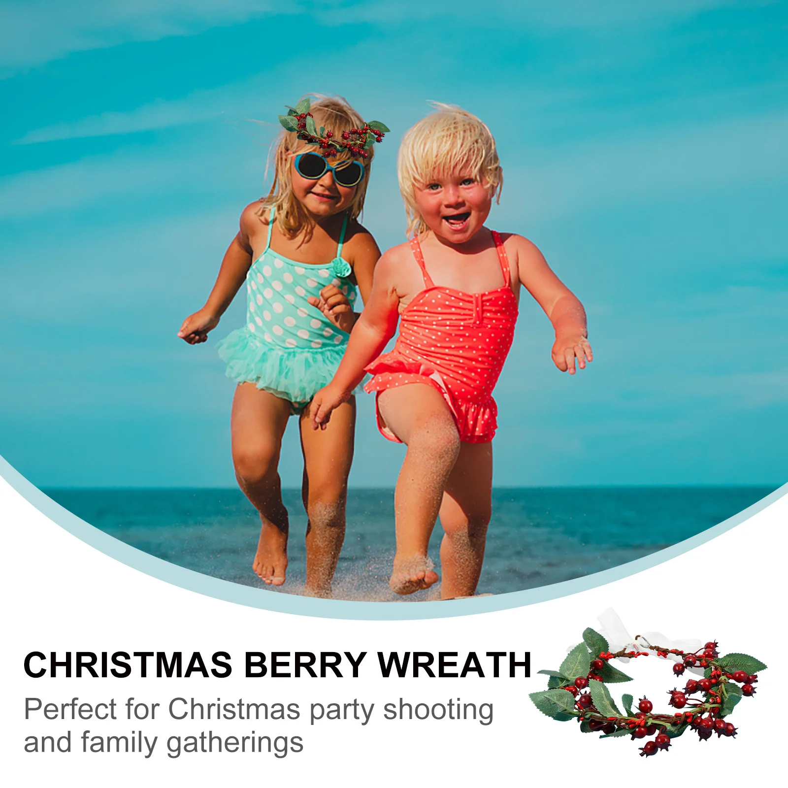 

Christmas Garland Headwear Floral Wreath Headdress For Women Holiday Party Wedding Bridesmaid Festival Hair