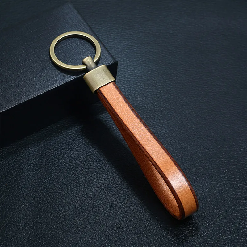 

Vintage Handmade Leather Keychain Holder Keys Ring Alloy Key Chain Keyring Women Men Jewelry Best Friend Gift Bag Accessories