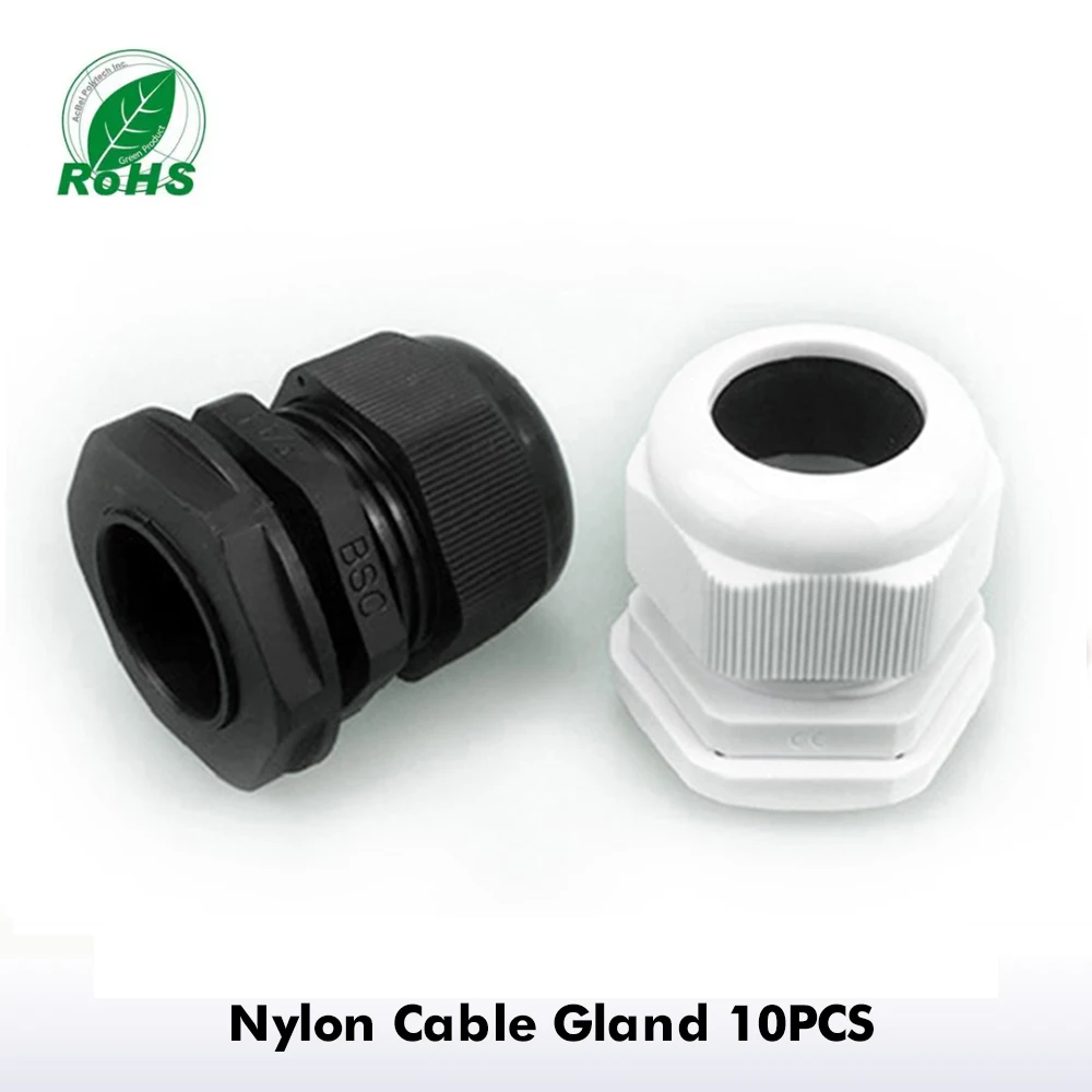 

Waterproof Cable Entry Cable Gland IP68 PG7 for 3-6.5mm PG9 PG11 PG13.5 PG16 PG21 Black Nylon Plastic Connector