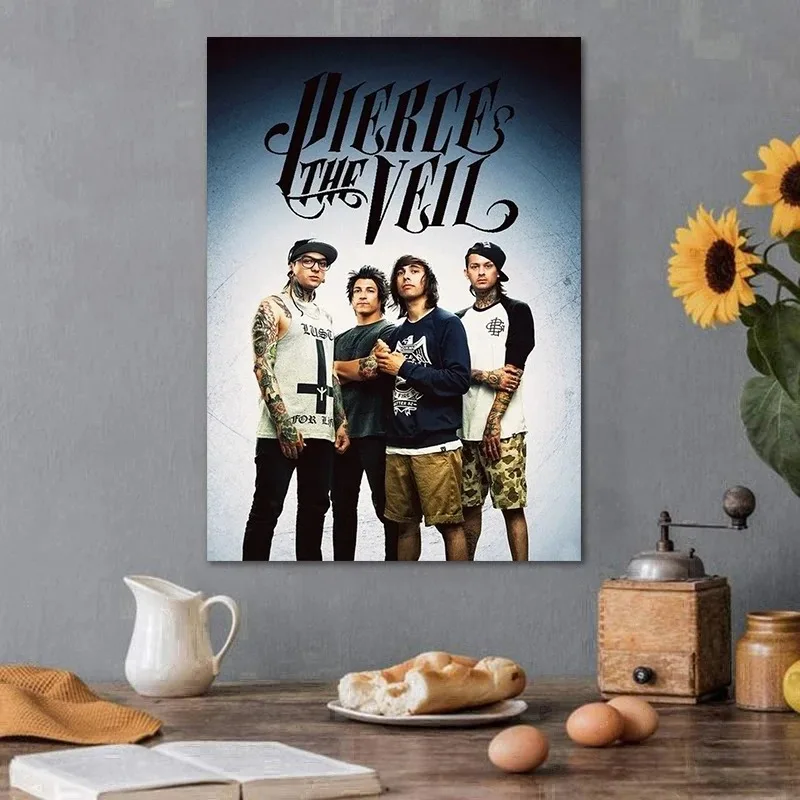 Pierce The Veil Band Posters and Prints Canvas Painting Music Wall Art  for Room Club Home Decor Fans Gift
