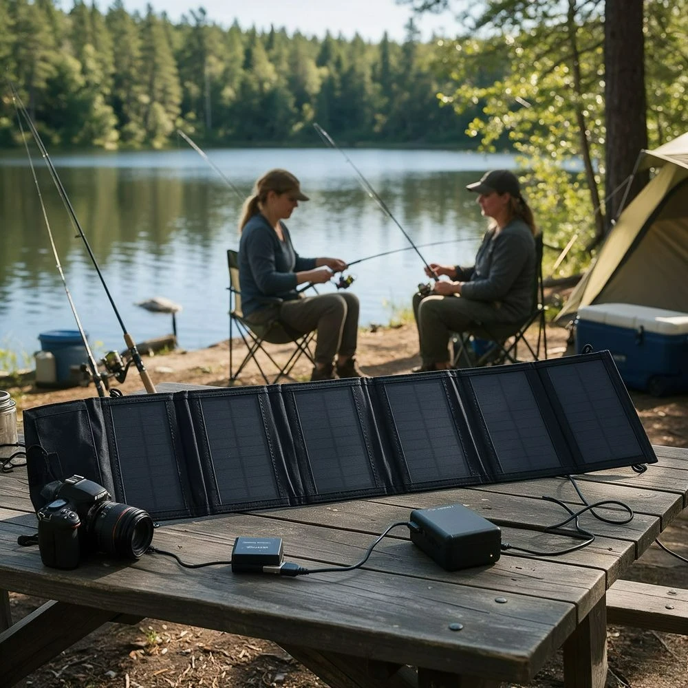 Solar Emergency Charger - Carregador de painel solar dobrável e