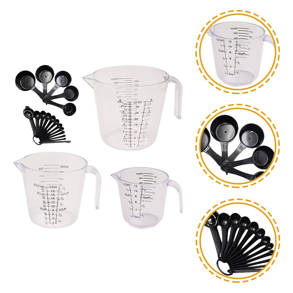 

20Pcs Measuring Cups Set Lightweight Plastic Scale Liquid Measure Tool Household Baking Kitchen Measure Cup Spoon Set