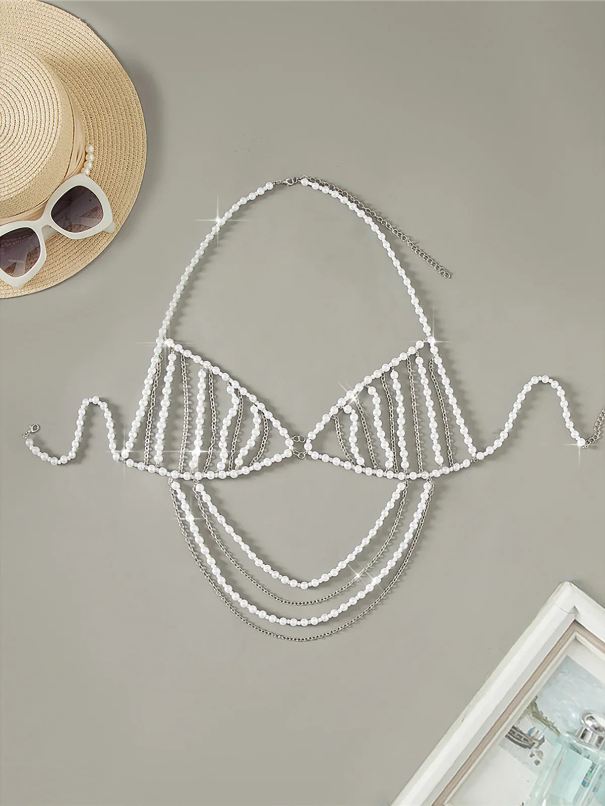 

Блестящий жемчуг Холтер Прозрачный топ бикини Женский купальник Женский купальник Купальный костюм для купания Плавание Выдалбливают пляжный топ K5348