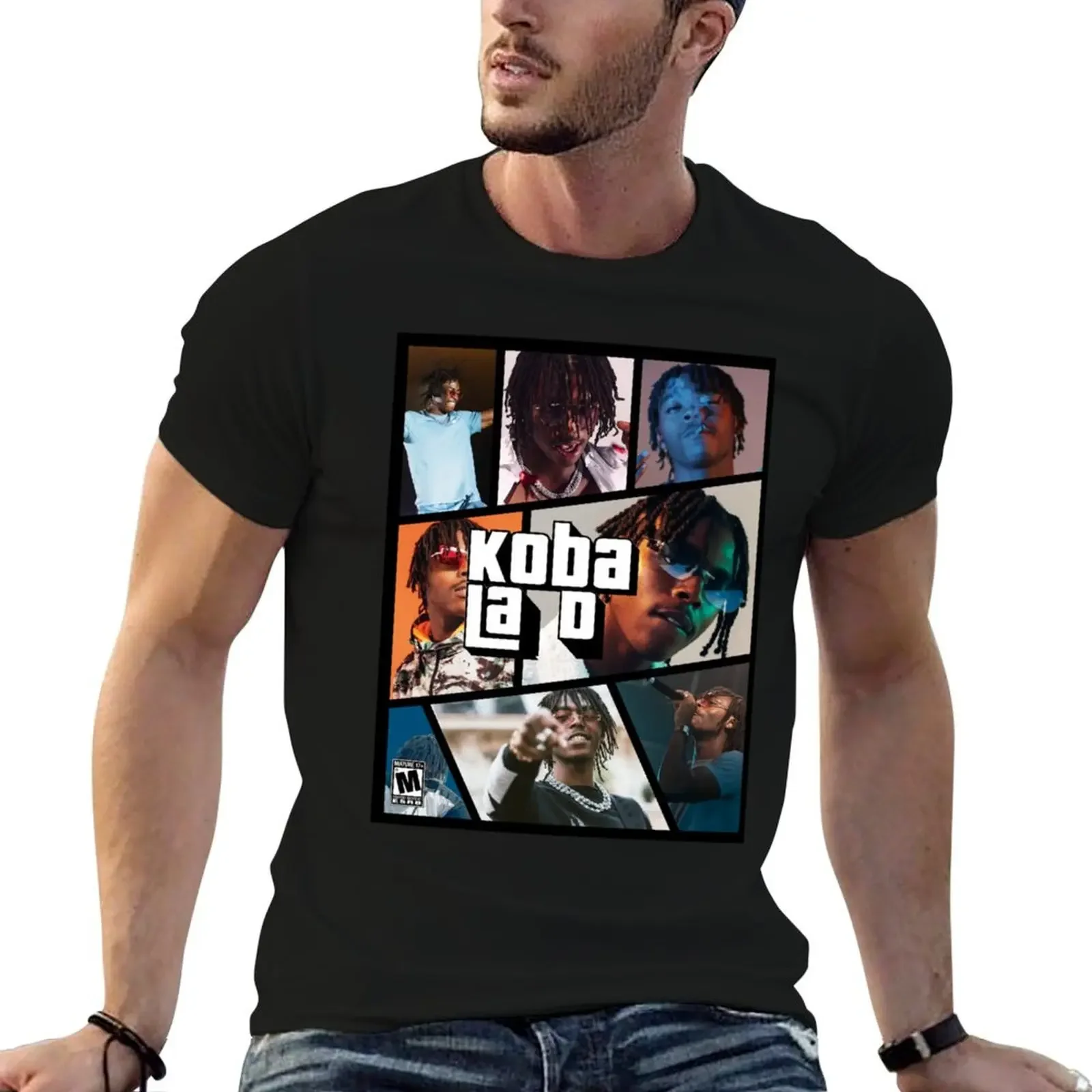 

Koba La D GTA V French Rap T-Shirt essential t shirt vintage graphic tee oversized t shirt fitted t shirts for men