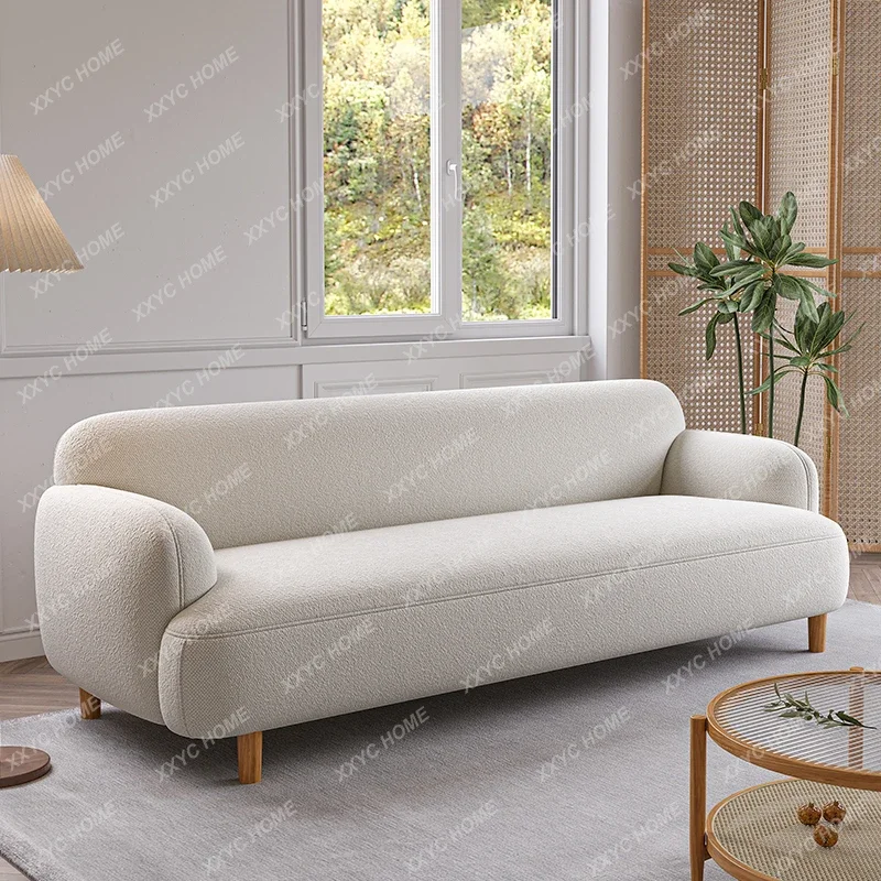 Clothing store lounge area sofa small apartment, living room technology cloth double apartment lamb wool