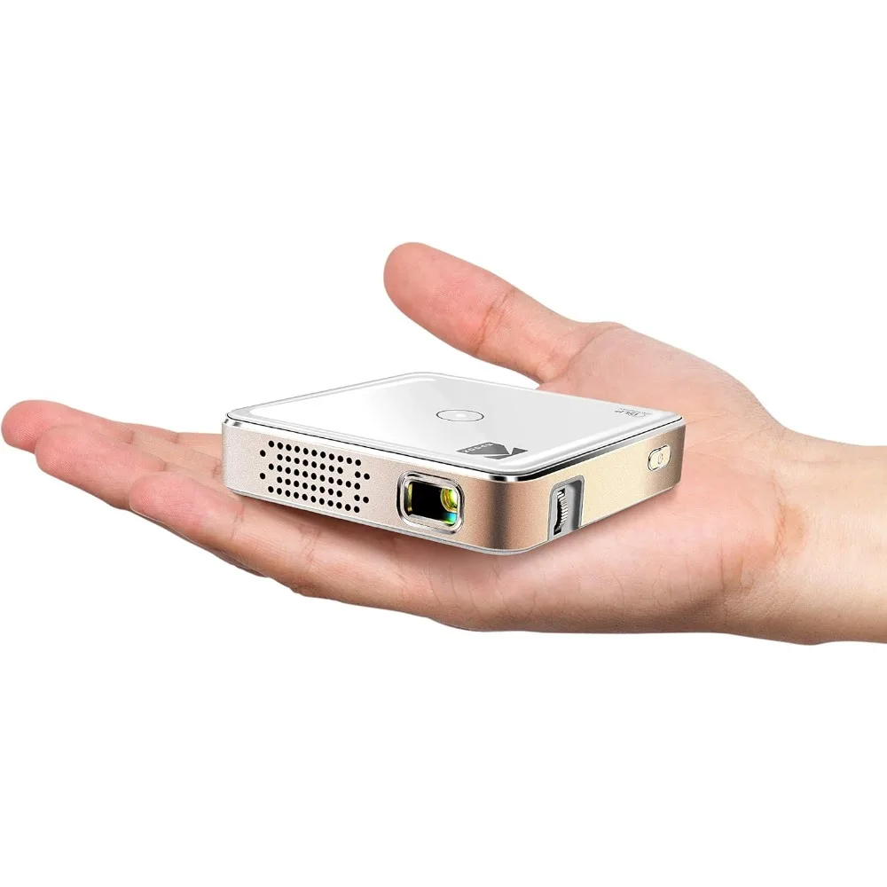 

Перезаряжаемый мини-проектор 1080P, портативный дисплей Pico DLP 100 дюймов, встроенный динамик HDMI USB Micro SD для iPhone iPad Android