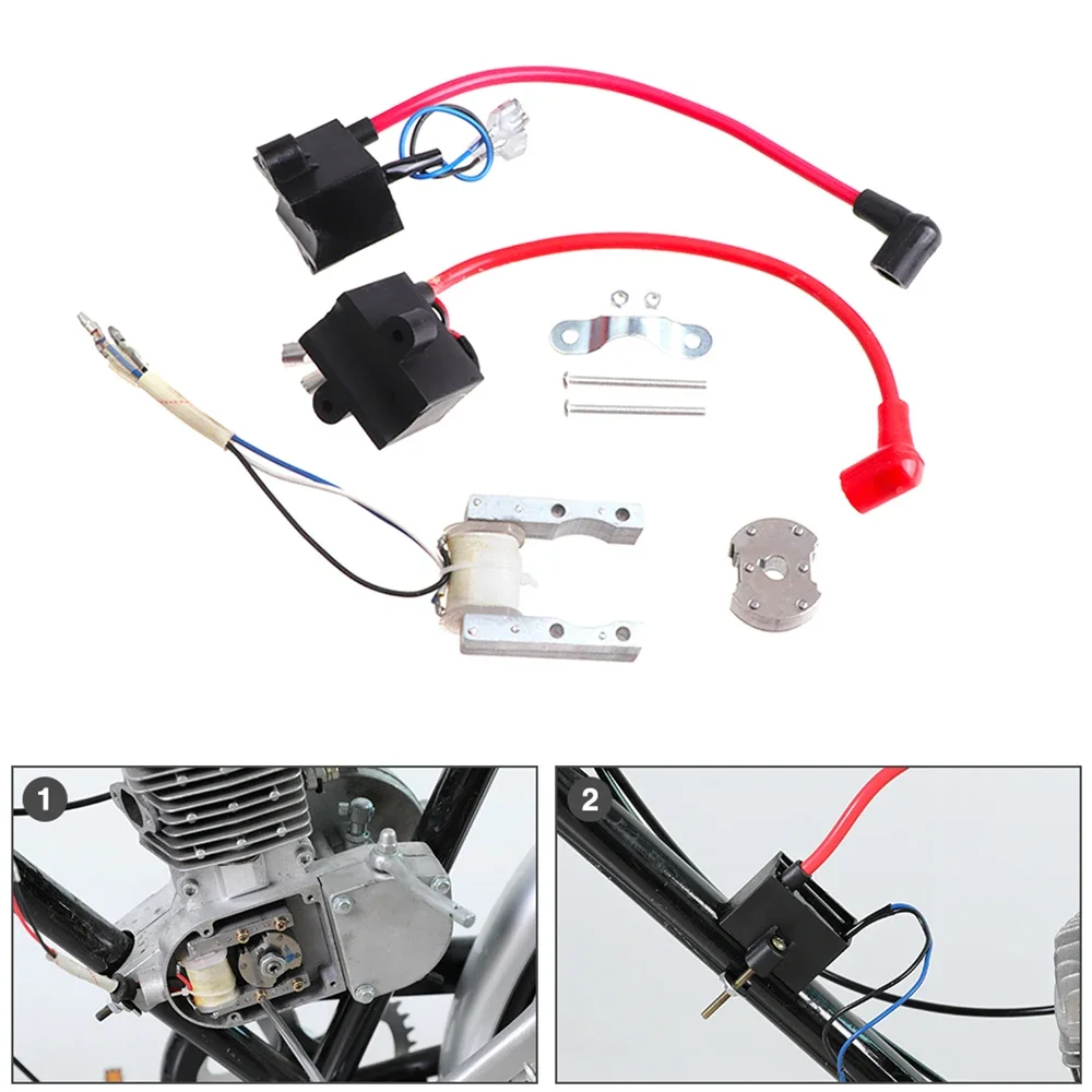 

High Performance CDI Ignition Coil for 49cc 50cc 60cc 66cc 80cc 2-Stroke Engine Motorized Bicycle Electric Bike Replacement Part