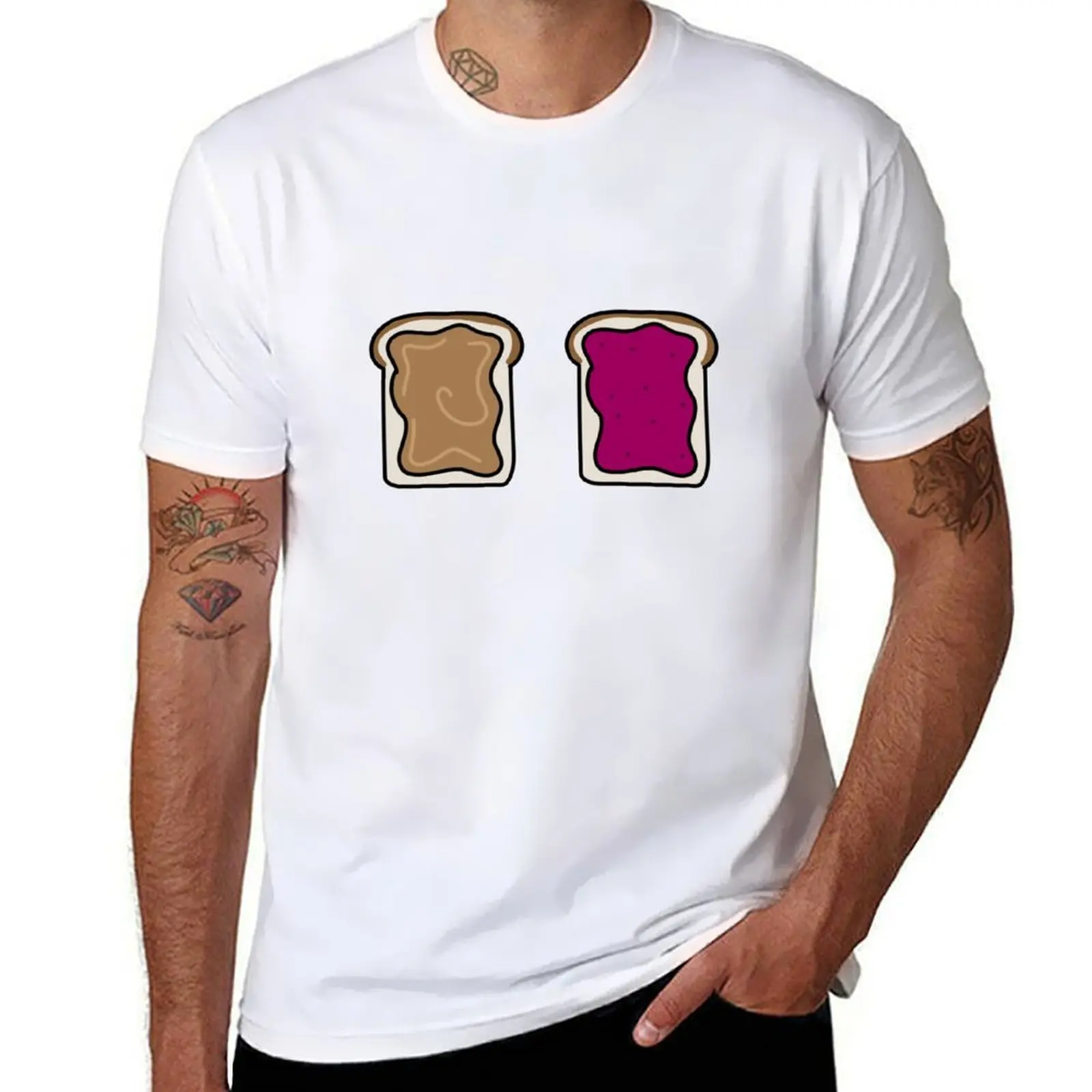 

funny toast and butter cartoon,PB&J,toast and butter cartoon,pb and j,pbj,pb,toast,breakfast,cute T-Shirt