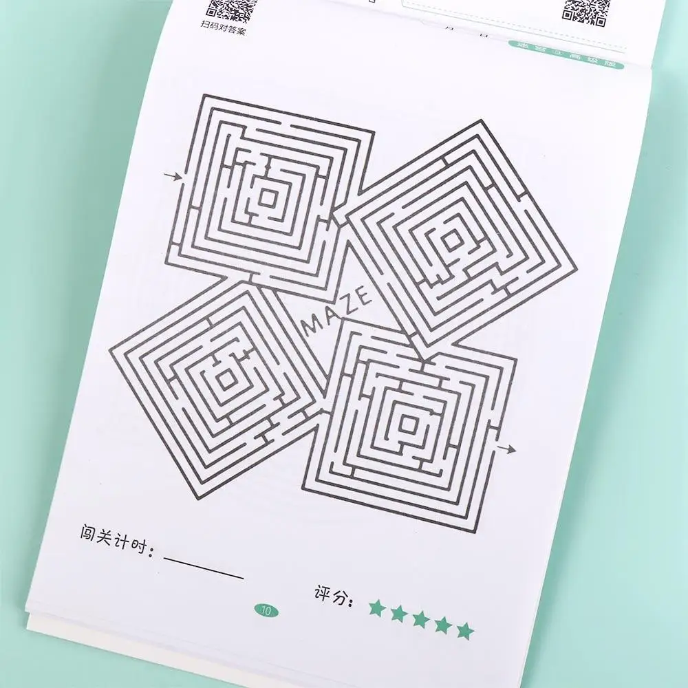 Książka Labiryntowa Książka Treningowa Labiryntowa Rozwój Inteligencji Gra Labiryntowa Puzzle Wczesna Edukacja Puzzle Edukacyjne dla Dzieci