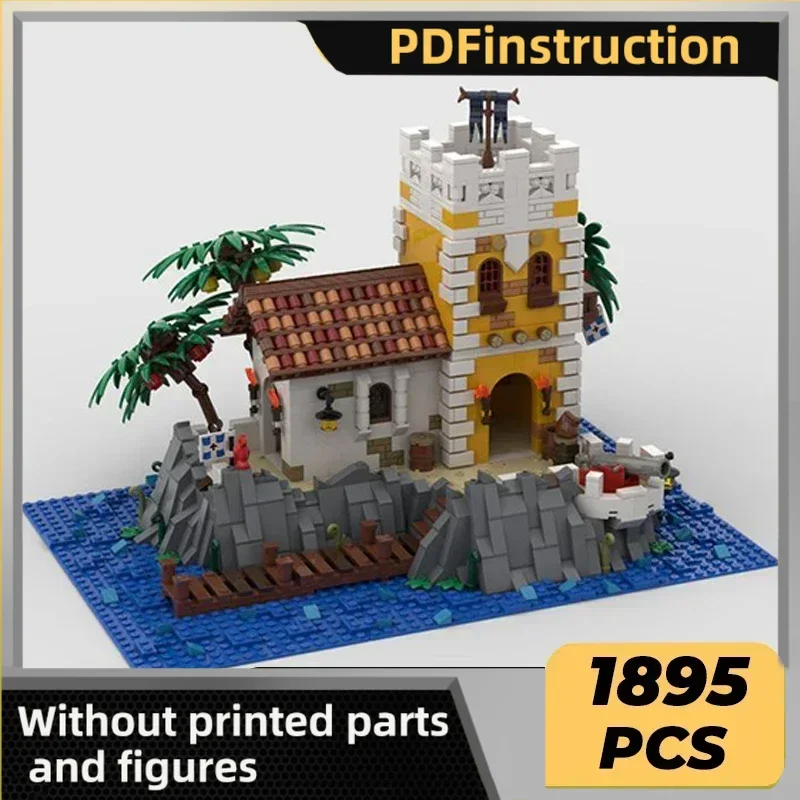 

Средневековый замок, модель Moc, строительные кирпичи, пиратская оборона, остров, технология, модульные блоки, подарки, рождественские игрушки, наборы «сделай сам», сборка