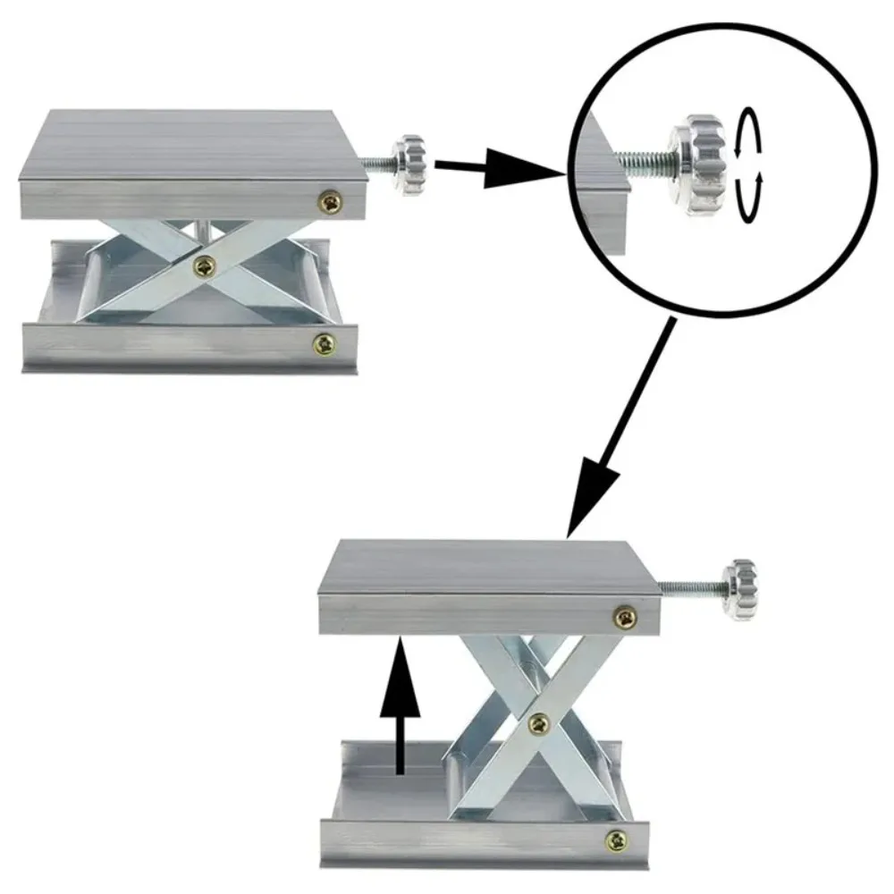 منصة رفع المختبر الدقيقة! رف ألومنيوم قابل للتعديل 90 مم - حامل مثالي لمستوى الليزر لخطوط الأرضية الدقيقة #2