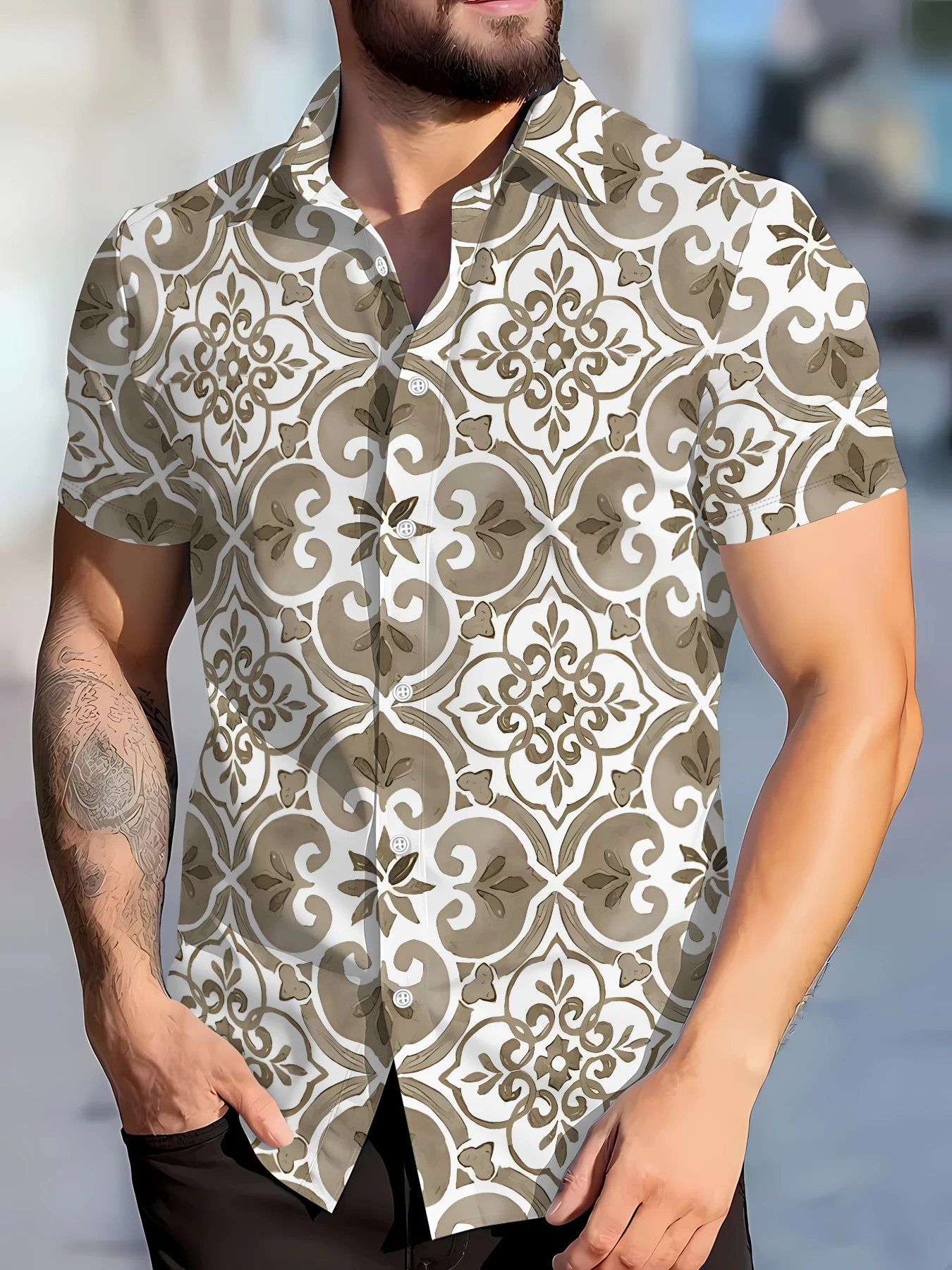 

Мужская летняя рубашка 2026 года – с 3D-принтом, дышащая, влагоотводящая, повседневная и модная мужская одежда