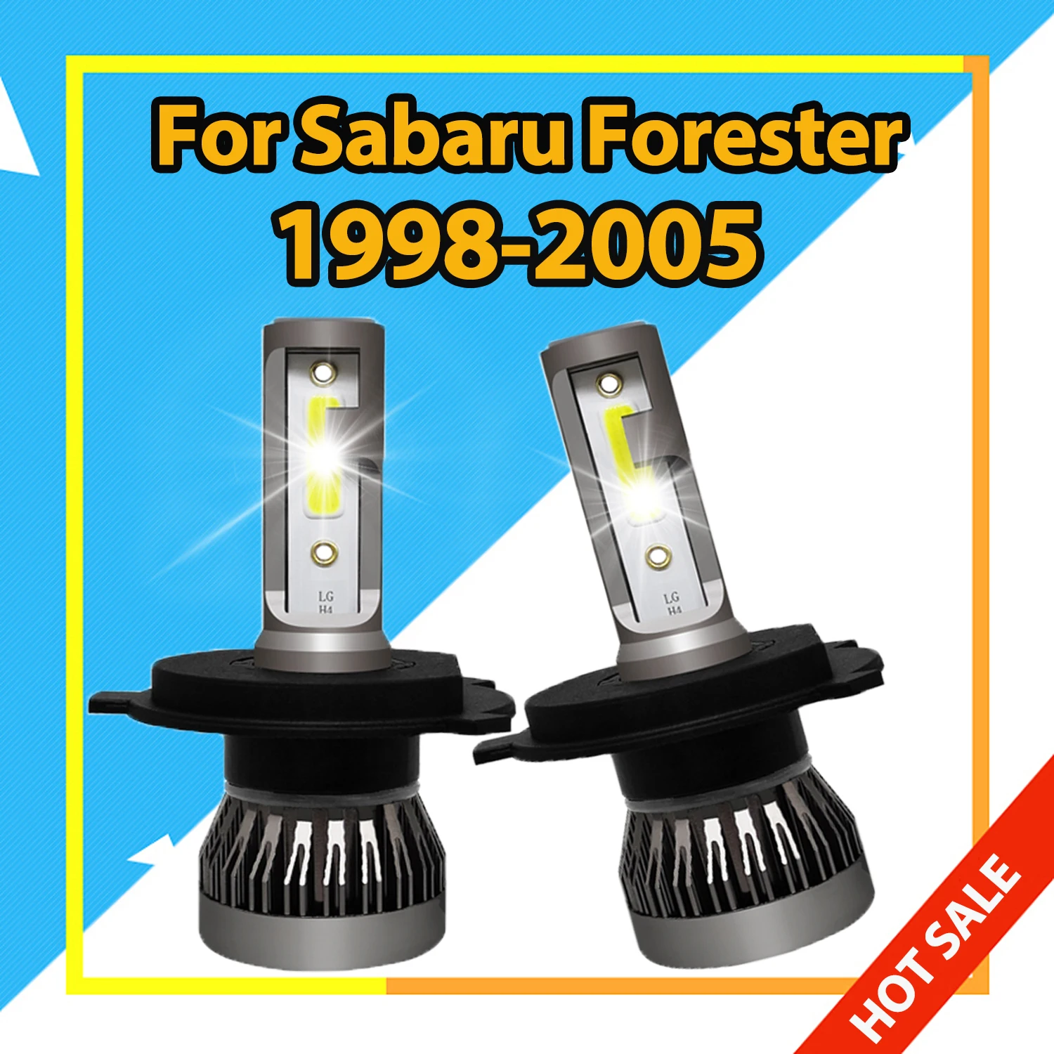 

H4 LED Headlight Conversion Kit Bulbs For Sabaru Forester 1998-2005 Hi/Lo Beam Auto Car Part Light Bulbs Highlight COB Chips