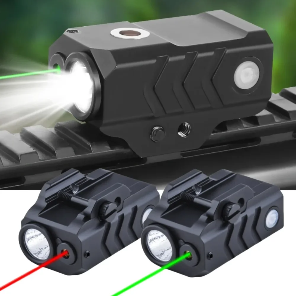 

2 in1 Quick-Detach Tactical LED Flashlight Combo Red/Green Dot 800 Lumens Weapon Gun Light for Glock Multiple Rail