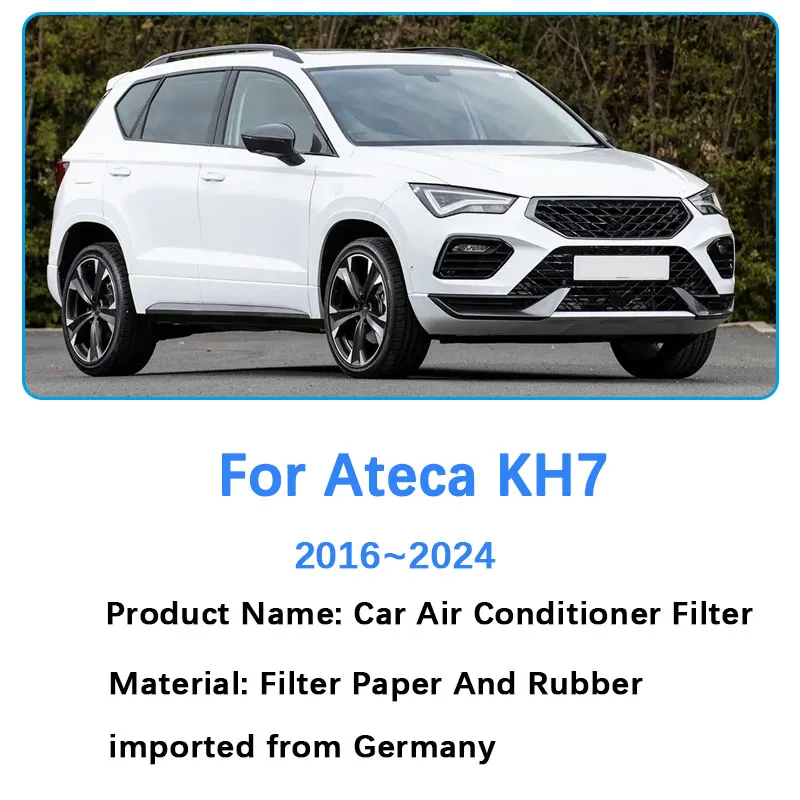 For SEAT Ateca KH7 Cupra Ateca 2016~2024 2017 2018 2019 2020 Car Accessories Air Filter Intake Engine Conditioner Filter Grid