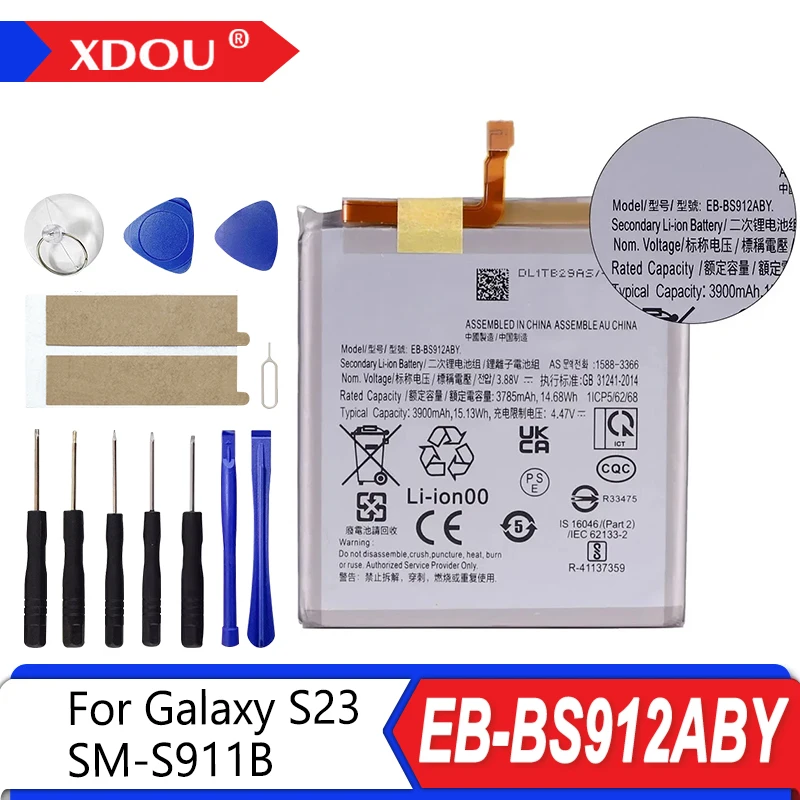 

Новинка 2025 года, сменный аккумулятор EB-BS912ABY 3900 мАч для Samsung Galaxy S23 SM-S911B, аккумуляторы для мобильных телефонов