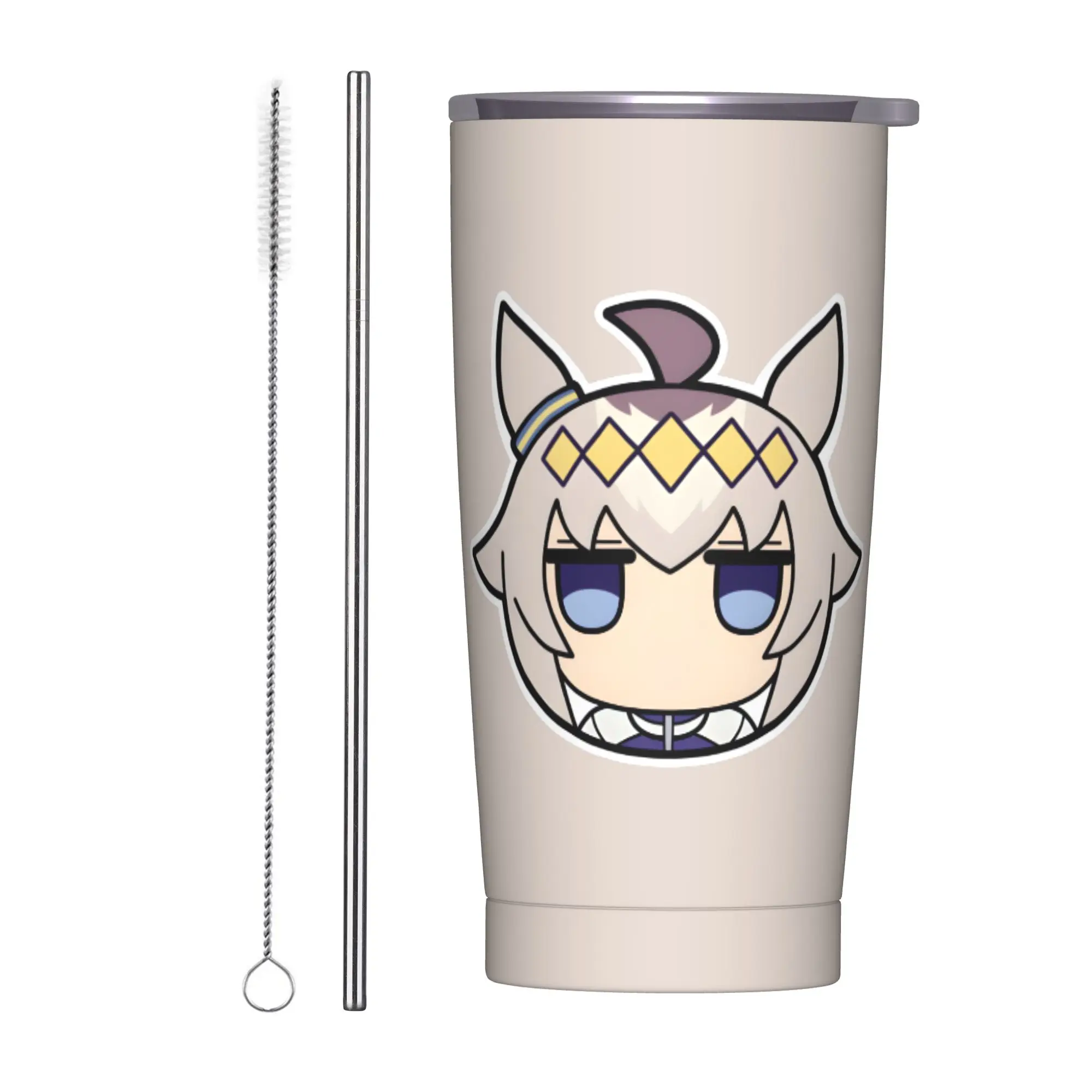 Stainless Steel Tumbler Oguri Cap Chibi UmaMusume Pretty Derby Thermal Mug Keep Heat Cold Drink Mugs Cup Travel Water Bottle