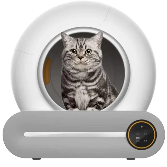 

Automatic Cleaning Cat Toilet Smart WiFi Control APP Remote Cat . Tray Box UV Light Sterilizing Quiet Cat . Box