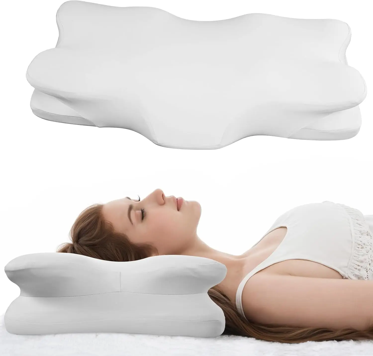 

Ergonomic Double-Wing Neck Pillow – Orthopedic Memory Foam for Side Sleepers, Cervical Support & Shoulder Relief