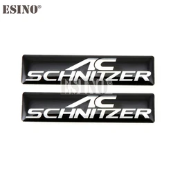 2 x 3D Car Styling Aluminum Glue Decal Car Trunk Emblem Car Accessories Adhesive Badge for AC Schnizer