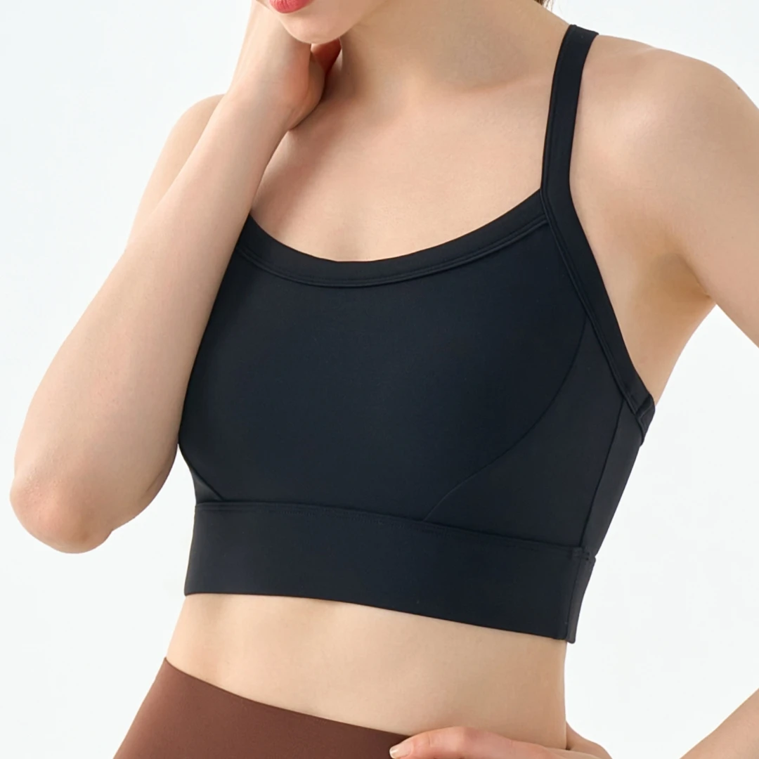 I-shaped Beautiful Back Sports Vest for Women Summer Shockproof Skin Friendly Naked Yoga Vest Pilates Fitness Bra Running Top