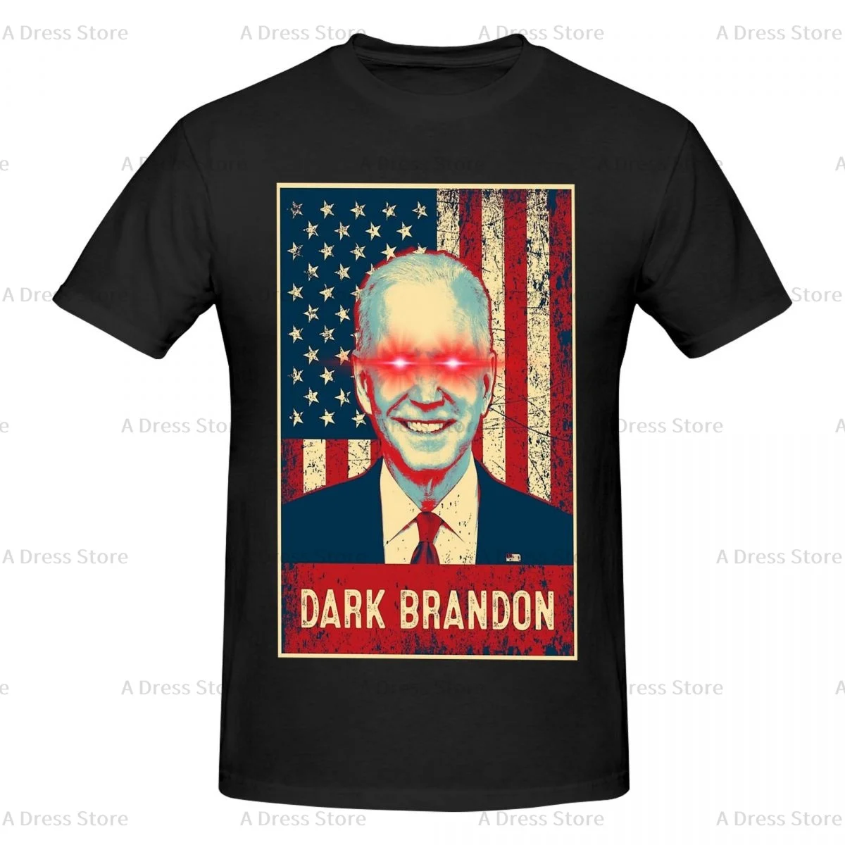 Darkness Biden Dark Brandon 2024 Men's round neck T-shirt,Modern,Oversized print Tee Shirt,Short Sleeve T shirt round Gift