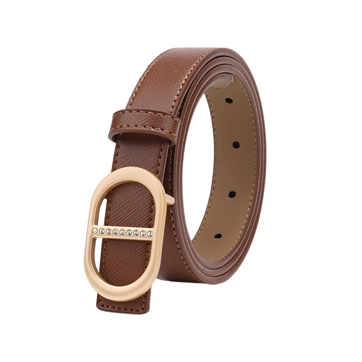 Nuova cintura in pelle da donna, cintura in vera pelle per jeans, cintura alla moda e versatile