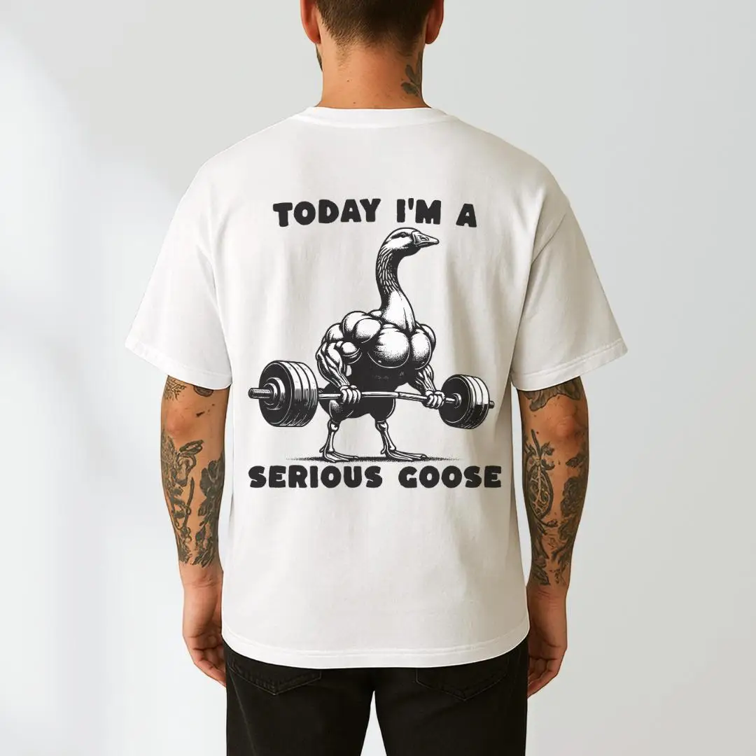 Today I'm A Serious Goose Shirt Funny Gym Goose Tee Funny Workout Shirt Sarcastic Animal Lover Gift Weightlifting Gift Fashion