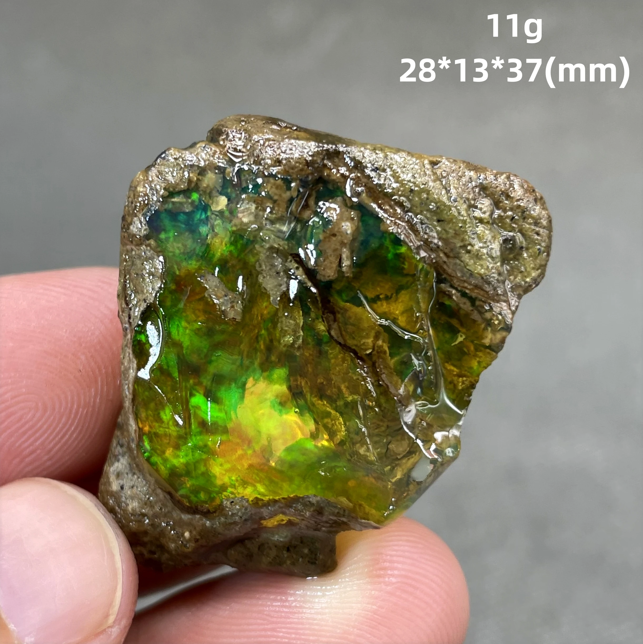 BEST COLOR! 11g natural rare color Ethiopia water Opal gem mineral specimen stones and crystals healing crystals quartz