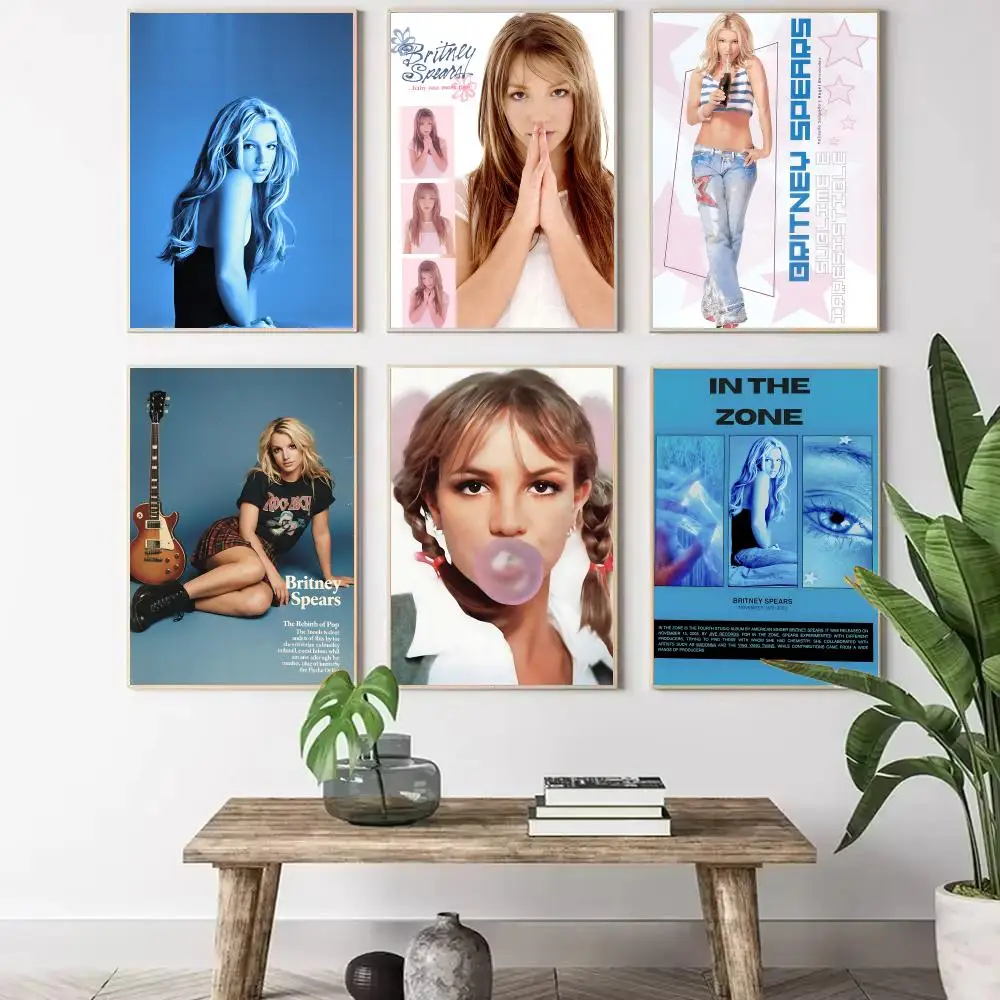 Britney Spears Painting Calligraphy Canvas Poster Wall Art Aesthetic Home Decoration for Living Room