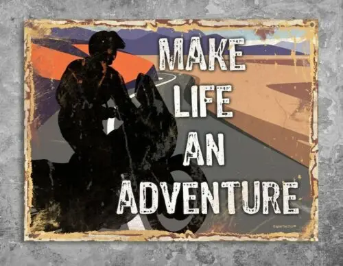 1pcs Adventure Bike Sign, Adventure Motorcycle Gift, Touring Motorbike Tin sign