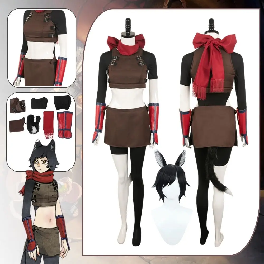 Dungeon Meshi Izutsumi Cosplay Fantasia Kostüm Verkleidung für erwachsene Frauen Kleidung Top Rock Perücke Outfits Halloween Karneval Anzug