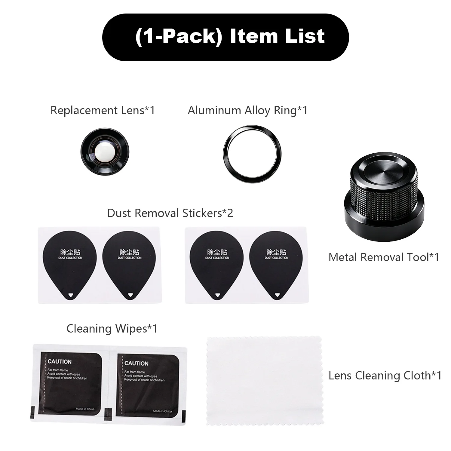 Ersatzlinsen-Set für DJI Avata 360 Optische Glaslinse mit Metall-Demontagewerkzeug Originalqualität Klarheit Schutz – Detail 10