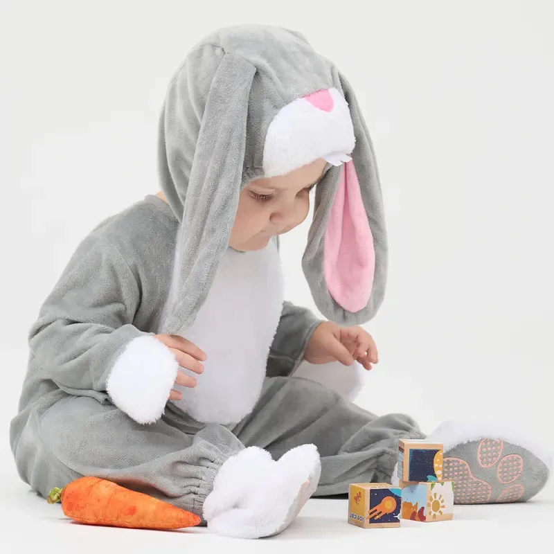 Sky01 Umorden Little Grey Rabbit Bunny Costume for Baby Infant Boys Girls 6-12M 12-18M With Carrot Halloween Easter FantasiWd01@