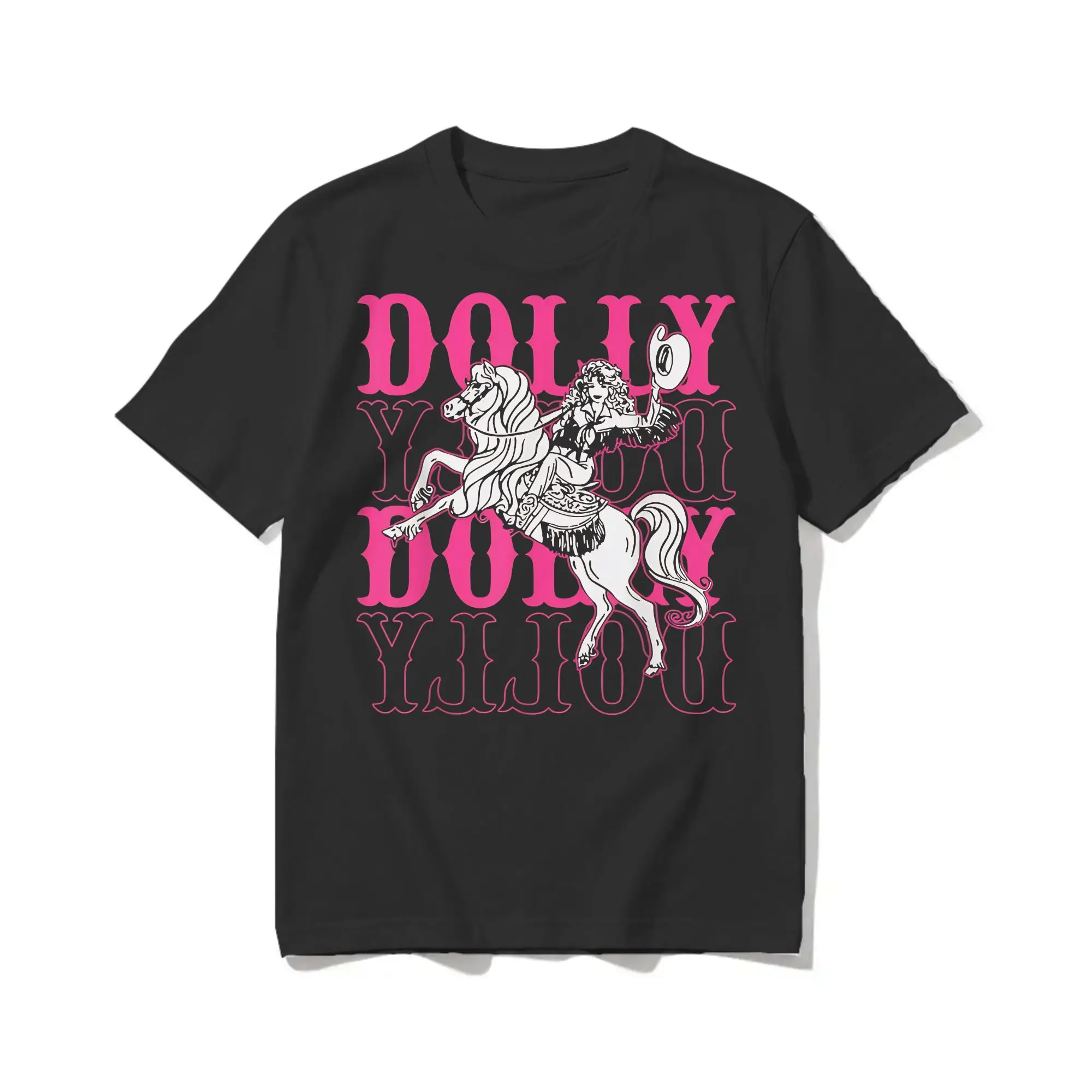 Vintage Live Music Retro 80s D-Dollys for Men Women T Shirts Dolly Parton Funny Tee Shirt Short Sleeve T-Shirt 100% Cotton Tops