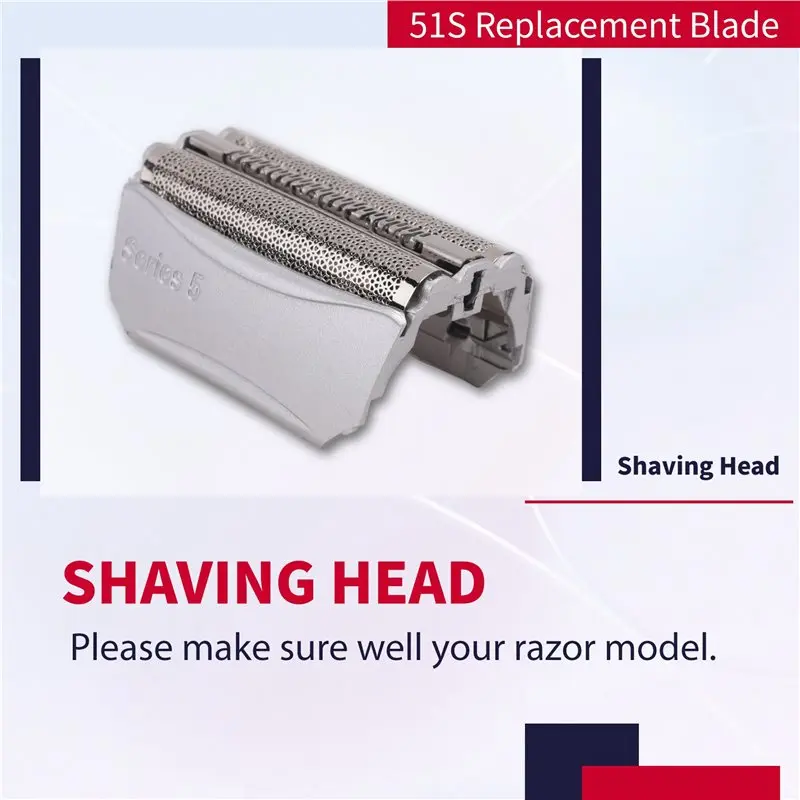AEE8-Combi Pack 51S Replacement Blade+Shaving Head For Braun Series 5 8000 Shaver 5643 5758 8970