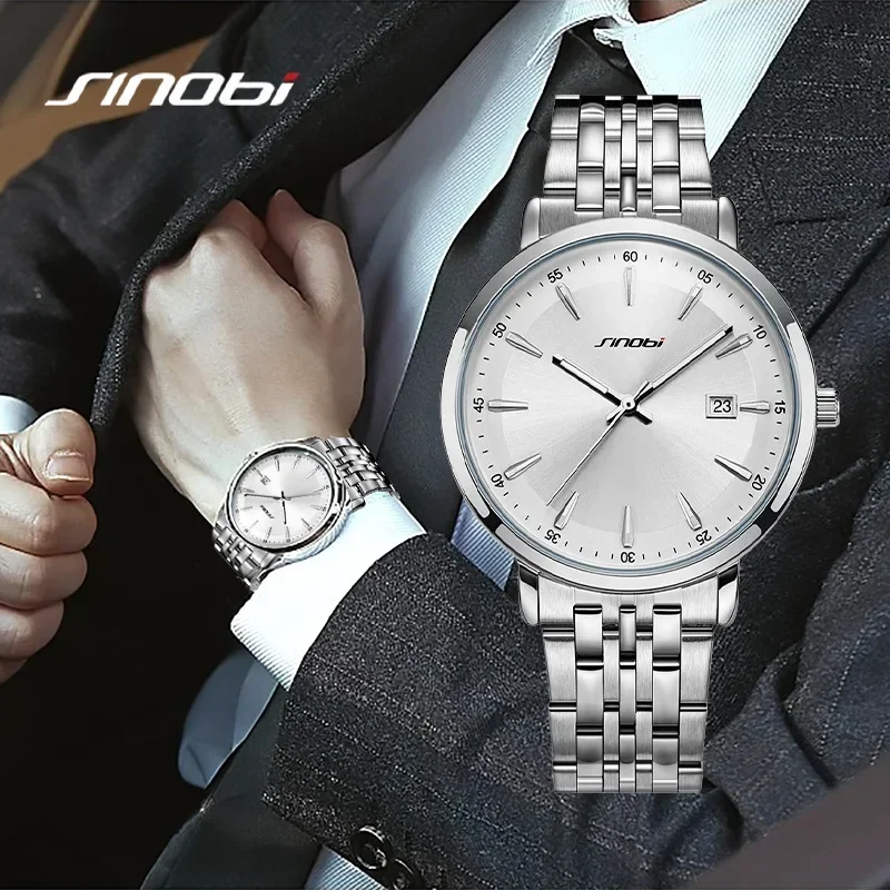 2025 남성용 시계 남성 비즈니스 심플 분위기 남성 시계 방수 쿼츠 시계 드롭쉬핑 9861