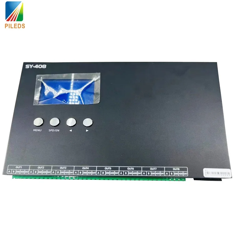 8-Channel Digital Strip Tube Pixel Controller Artnet/SD for SPI DMX512 SY-408 LED Manual Mode 12V Voltage