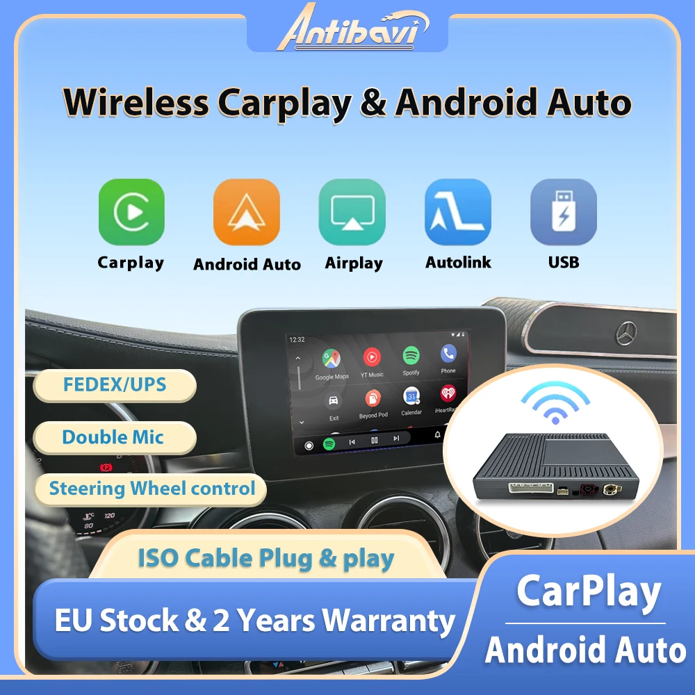 Wireless CarPlay  NTG 3.0 3.5 4.0 For Benz E GLK S class W221 2006-11 years Android Mirror Link AirPlay CarPlay Function