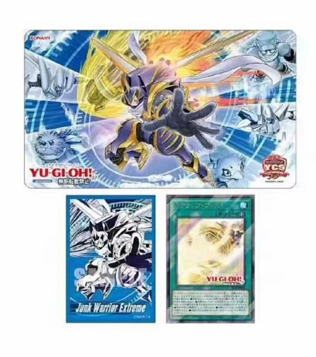 Yugioh KONAMI Duel Monsters YCS Japan Junk Warrior Extreme Offizielle Sammlung Versiegelte Spielmatte Kartenhüllen-Set