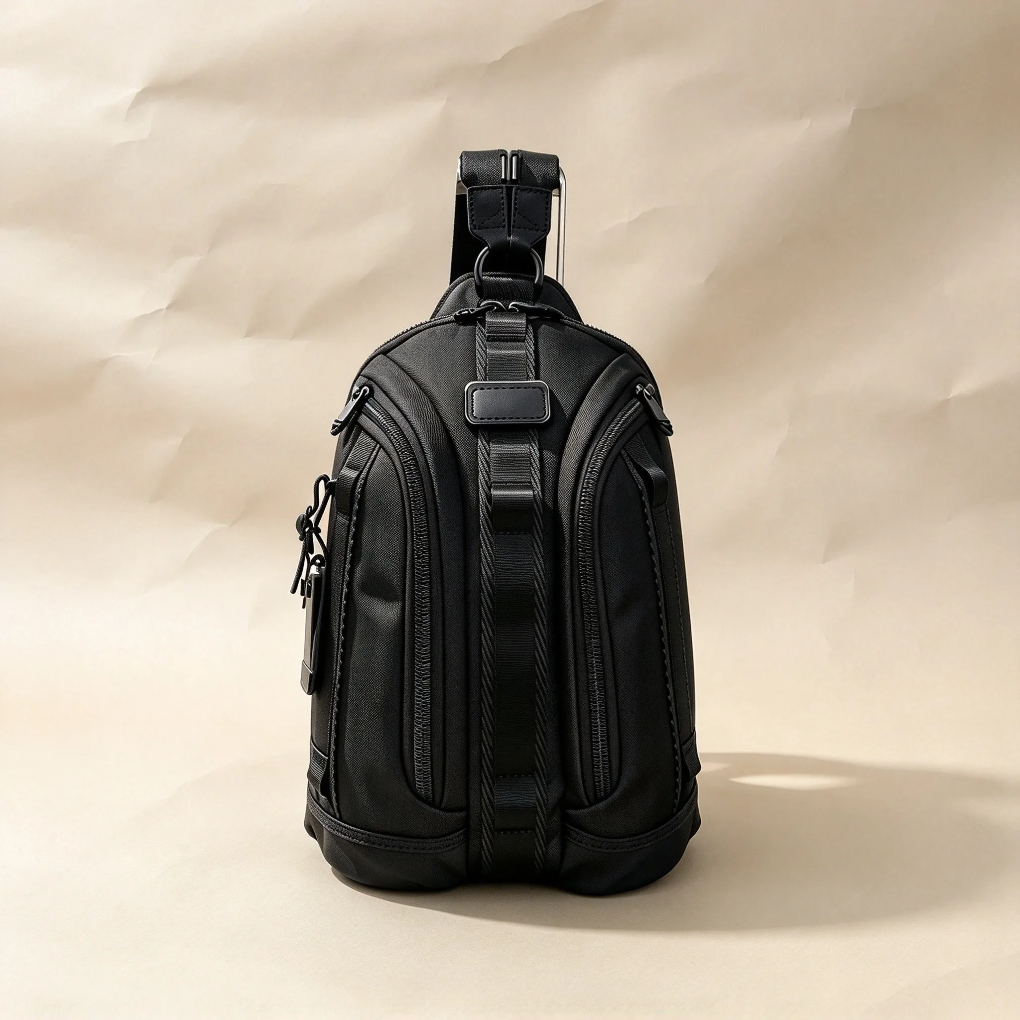 Men's Ballistic Nylon Crossbody Bag, Trendy Business Multi-functional Chest Sling Pack view 2
