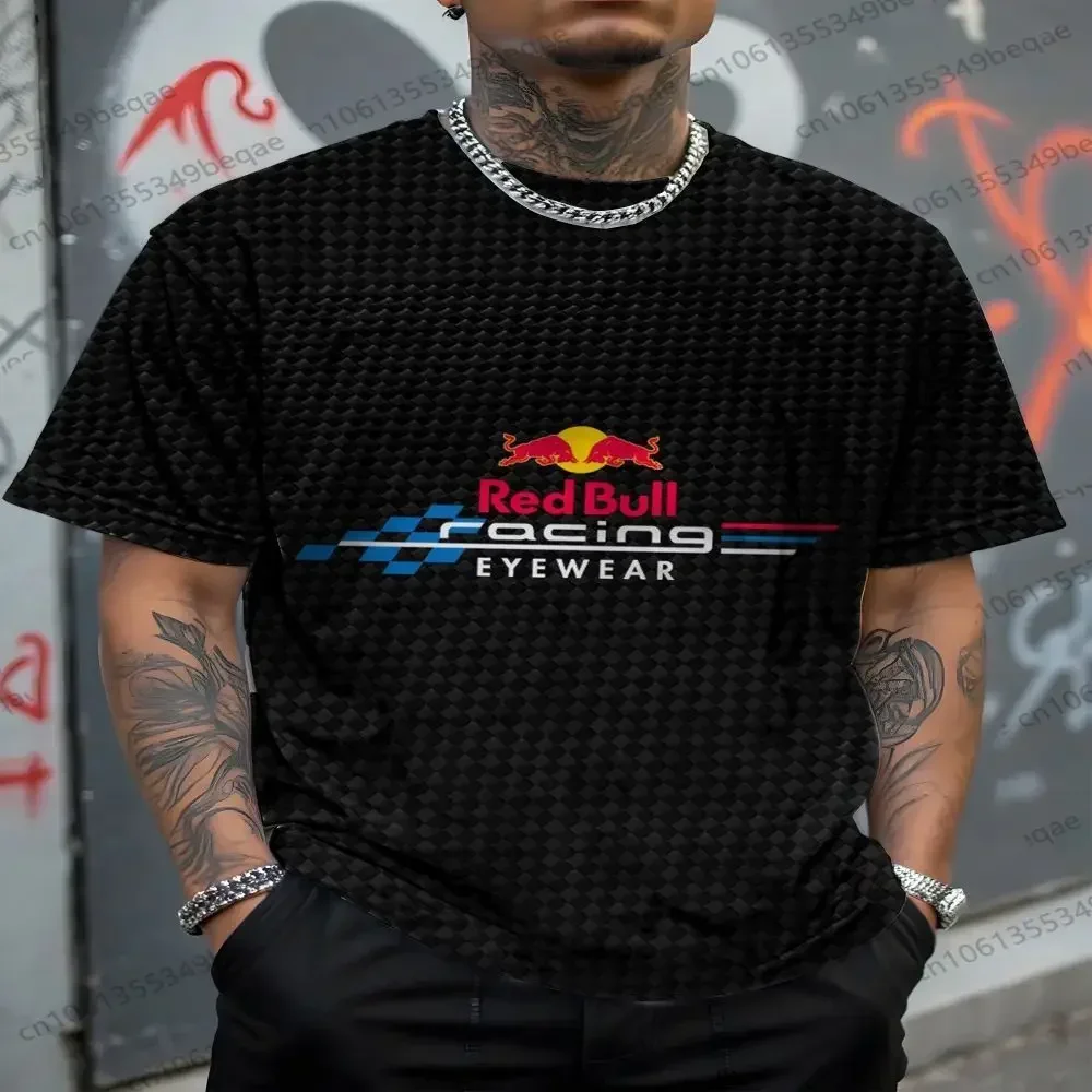 

Red Bull Racing 2025 Short Sleeve T-Shirt for Men and Women: Breathe Easy, Summer Cycling Crew Neck T-Shirt