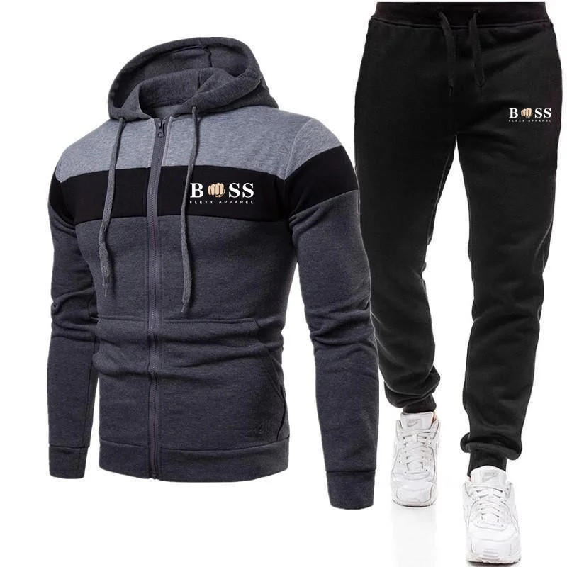 2023 Fashion Tracksuit For Men Hoodie Fitness Gym Clothing Men Running Set Sportswear Jogger Men\'S Tracksuit Winter Suit Sports