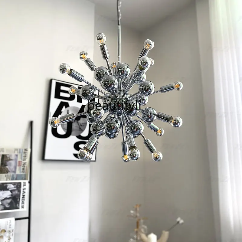 

Atomic Chandelier Space Age Chrome-Plated Medieval Satellite Art Bauhaus Living Room Staircase Lamps home accessories