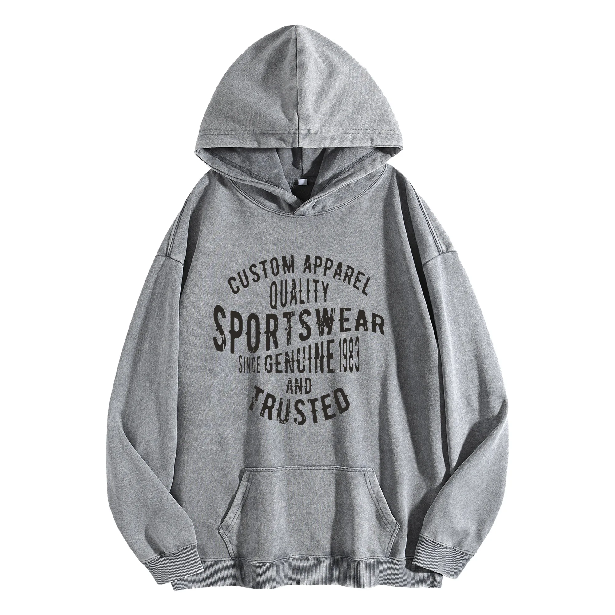 

SPORTSWEEAP Винтажная стираная толстовка с рисунком 400G, унисекс, уличная одежда большого размера, пуловер осень/зима